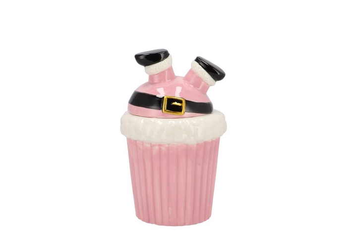 <h4>Jolie Jolly Pink Santa Jar 12x11x17cm</h4>
