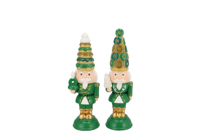 Candy Nutcracker Green Soldier Decoration 10x9x20cm