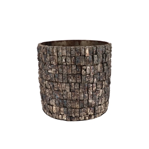 Nepal Iron Pot Birch Mosaic 24x24x20m Nm