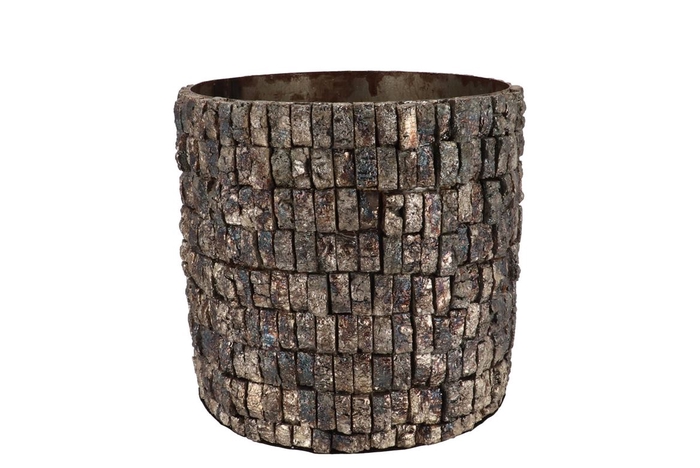 <h4>Nepal Iron Pot Birch Mosaic 24x24x20m Nm</h4>