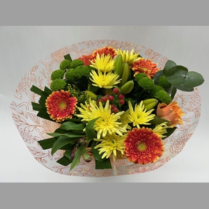 Boeket Twister geel oranje
