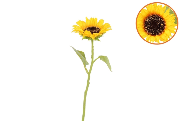Silk Sunflower Yellow 45cm