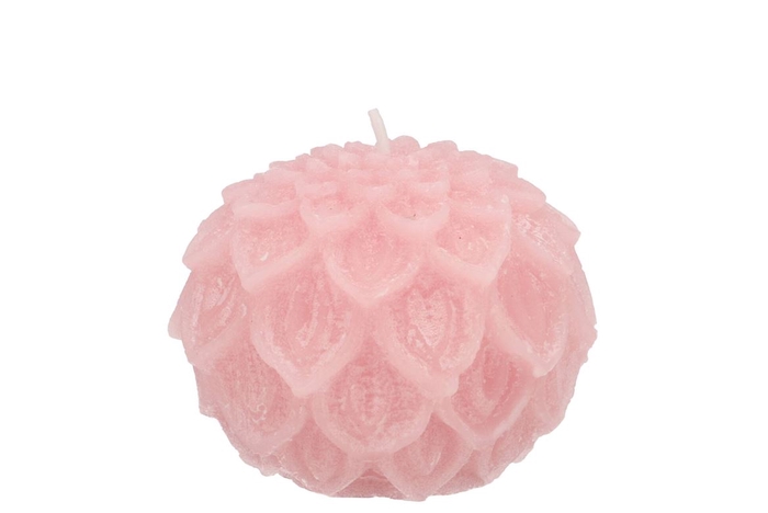 Candle Dahlia Light Pink 9x7cm
