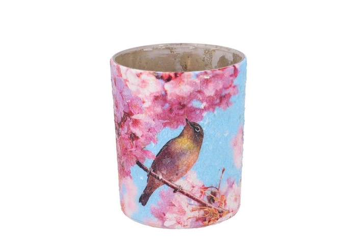 April Bird Blue T-light 10x10x12cm