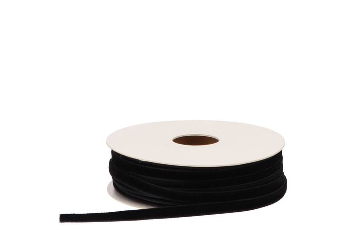 <h4>Ribbon Velvety (nr.85) Black 20mx6mm</h4>