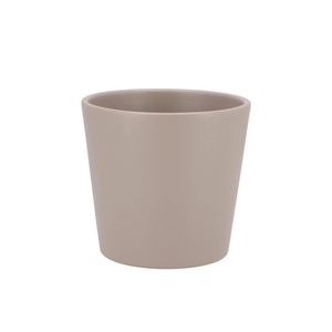 Ceramic Taupe Matt Pot 13x12cm