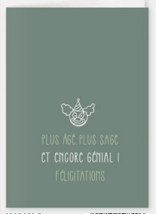 <h4>Plus agé, plus sage et encore génial félicitation (1126102F)</h4>