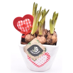 Keramiek schaal met hart 16cm