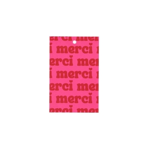 Gift Bouquet Card Merci Fuchsia 6x9cm P/25