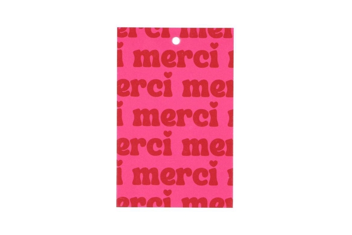 <h4>Gift Bouquet Card Merci Fuchsia 6x9cm P/25</h4>
