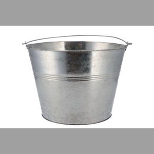 Zinc Basic Natural Bucket 23x18cm