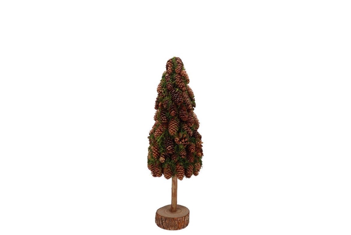 <h4>Festive Nature Green Tree Pine Cone Foot 12x30cm</h4>