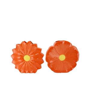 Bloom Orange Vase Daisy Ass 30x9x30cm