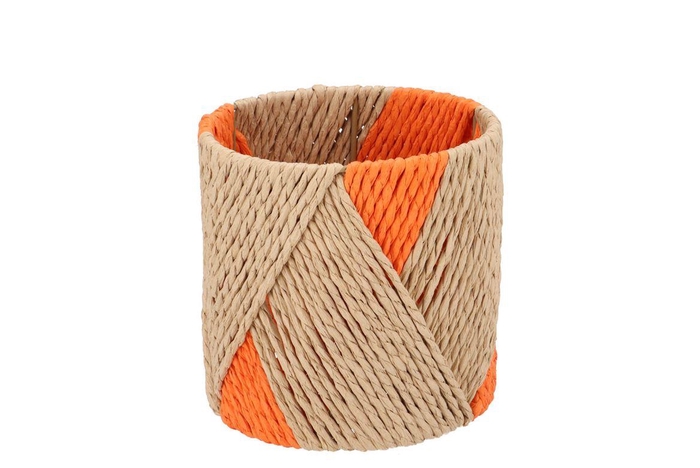 <h4>Gaby Orange Candle Stand 12x12cm Nm</h4>