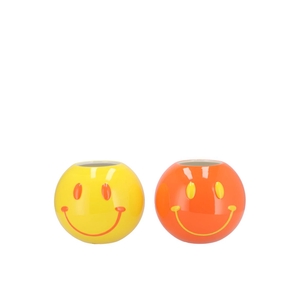 Smiley Dutch Orange Mix Vase Ass 11x11x9cm