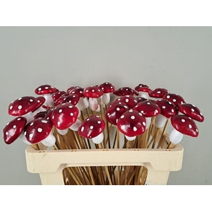 Stick Mushroom 6cm Red/white