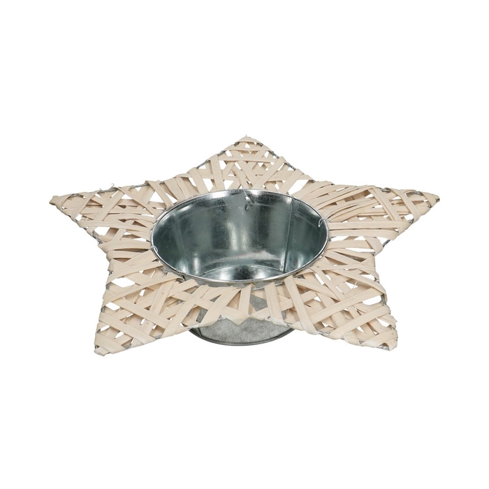 <h4>Kerst Zink schaal+ster d32/14*7cm</h4>