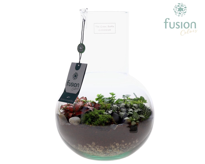 <h4>Green Bottle Suzanne Medium met arrangement</h4>