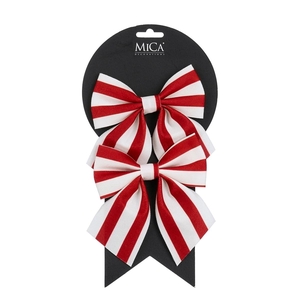Christmas Deco bow 13*12cm x2
