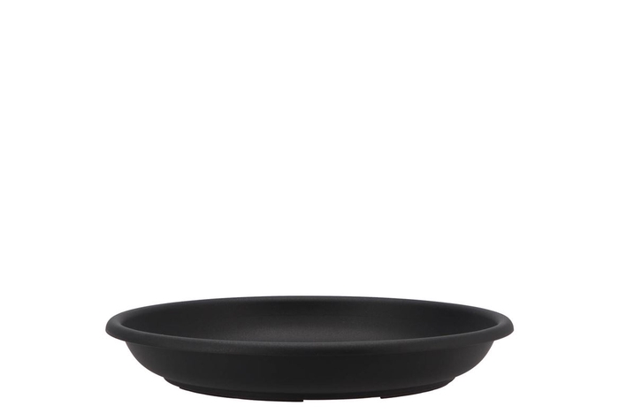 Flowermaterial Plastic Saucer 26cm Black Set Of 10