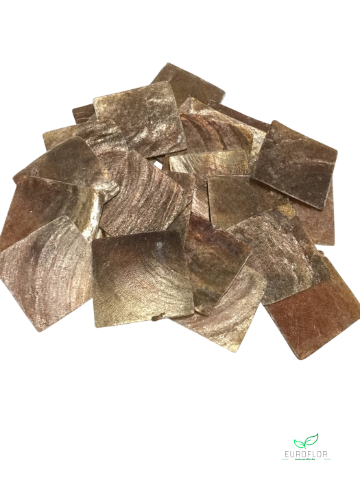 CAPIZ SQUARE BROWN 3cm*3cm (80pcs)