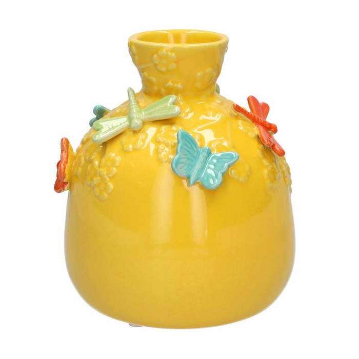 <h4>Keramiek Exclusief Dragonfly flesvaas d05/14*16cm</h4>