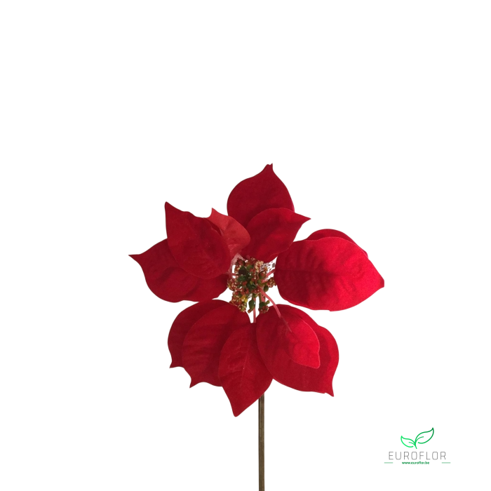 <h4>SILK FLOWERS - POINSETTIA SPRAY RED 32CM</h4>