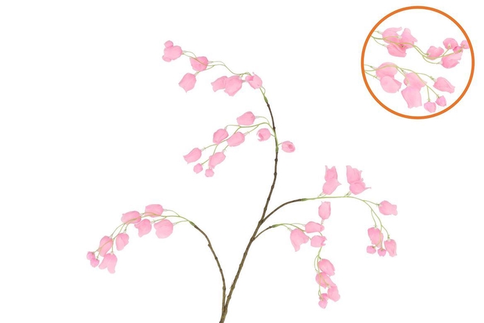 Silk Bellflower Pink 88cm