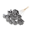 Shola New Beauty Rose Ø8cm on stem Silver