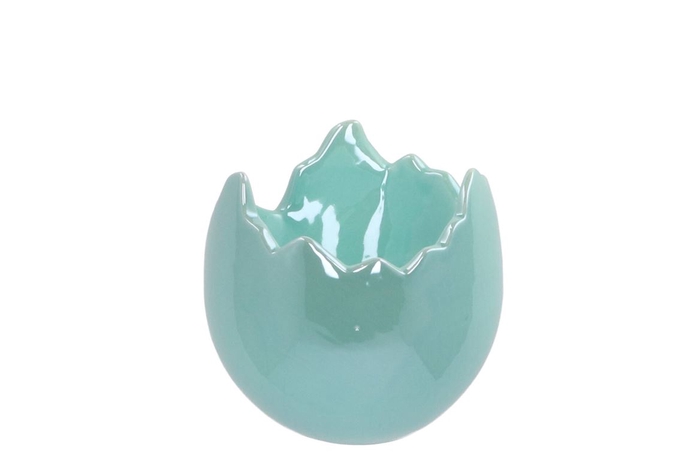 <h4>Easter Egg Pearl Blue Pot 10x10cm</h4>