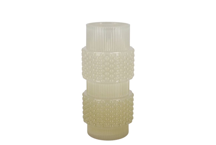 <h4>Mae Nordic Green Vase Structure Tricolor 12x12x26cm</h4>