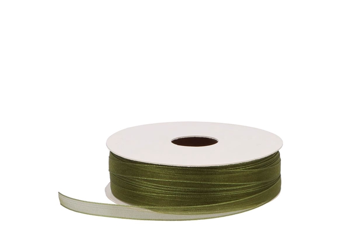 Ribbon Organza 66 Moss Green 50mx7mm