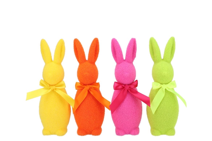 <h4>Easter Flock Dutch Orange Bunny Mini Ass 7x7x20cm</h4>