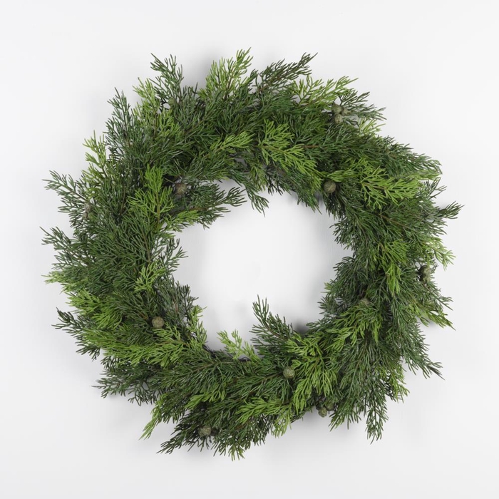 <h4>AF Wreath Cypres D50cm B/Green</h4>