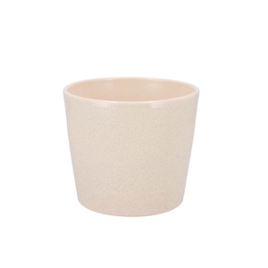 Ceramic Beige Stone Pot 13cm