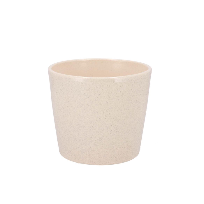 <h4>Ceramic Beige Stone Pot 13cm</h4>
