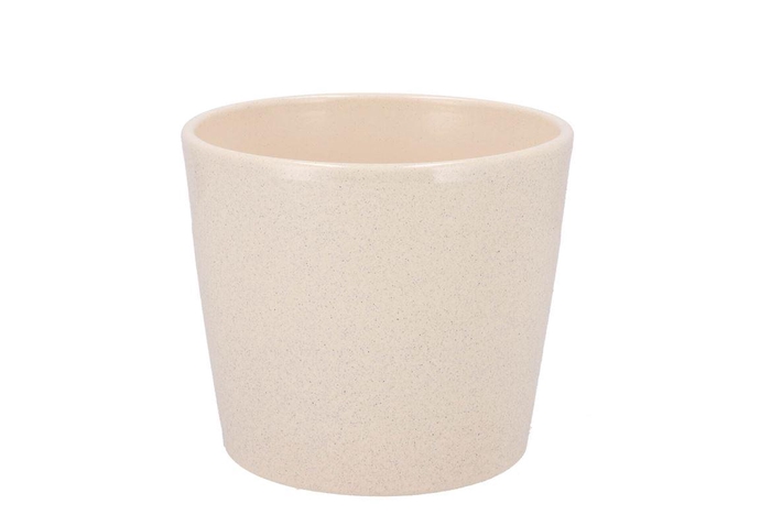 <h4>Ceramic Beige Stone Pot 13cm</h4>
