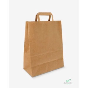 DRAAGTAS PAPIER BRUIN KRAFT 80GR 260*120*310MM 25PCS