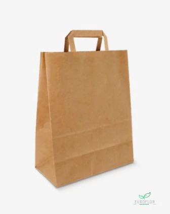 DRAAGTAS PAPIER BRUIN KRAFT 80GR 260*120*310MM 25PCS