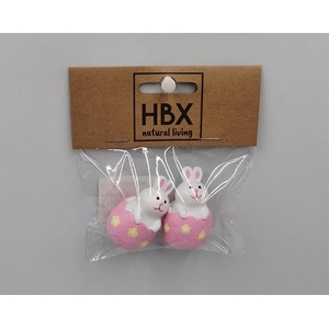 Bunny In Egg 2 Pcs L10W10.5H3