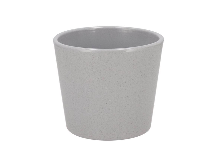 Ceramic Grey Stone Pot 13x12cm