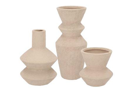 <h4>Lisboa Sand Vase Bubble S/3 11x11/11x16/10x24</h4>