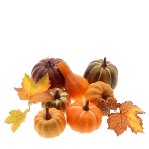 Herfst Deco pompoen 6cm x7