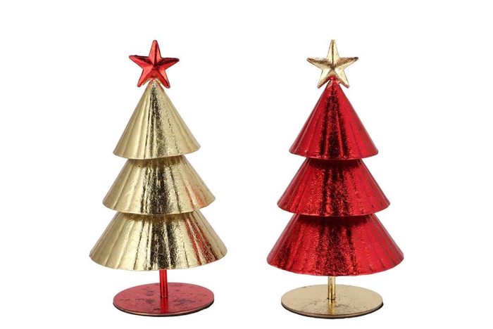 <h4>Glam Wild Red Mix Xmas Tree Iron Ass 11x11x18cm Nm</h4>