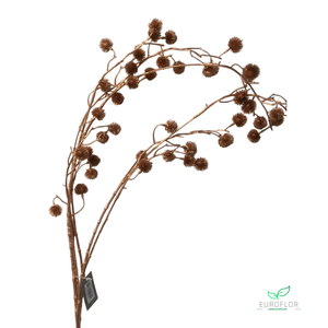 SILK FLOWERS - POM POM SPRAY OSLO COPPER 123CM