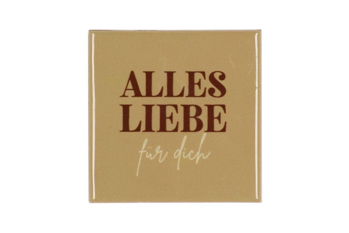 Tile Alles Liebe Beige 10x10x1cm Nm