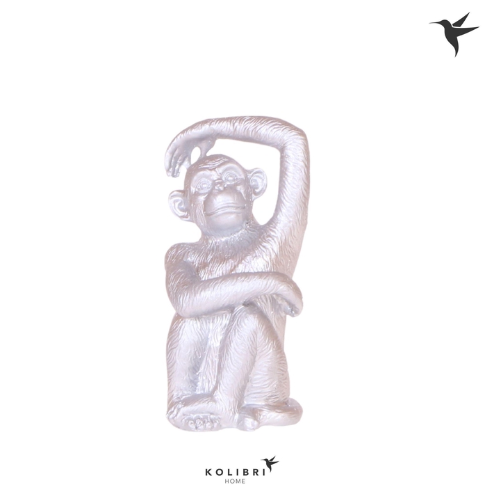 <h4>Kolibri Home Monkey Sitting silver</h4>