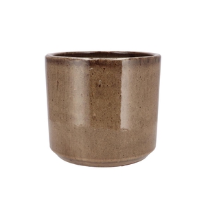 Javea Cilinder Pot Glazed Taupe 20x18cm