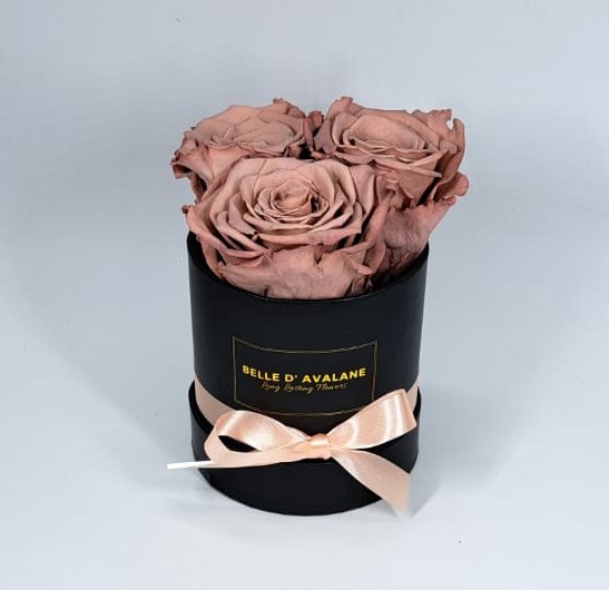 Box rd 10cm zwart-caramel (cho89)