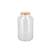 Glass Terrarium Milk With Cork 18x18x30cm